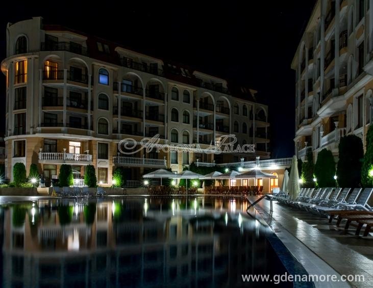 The hotel during the night